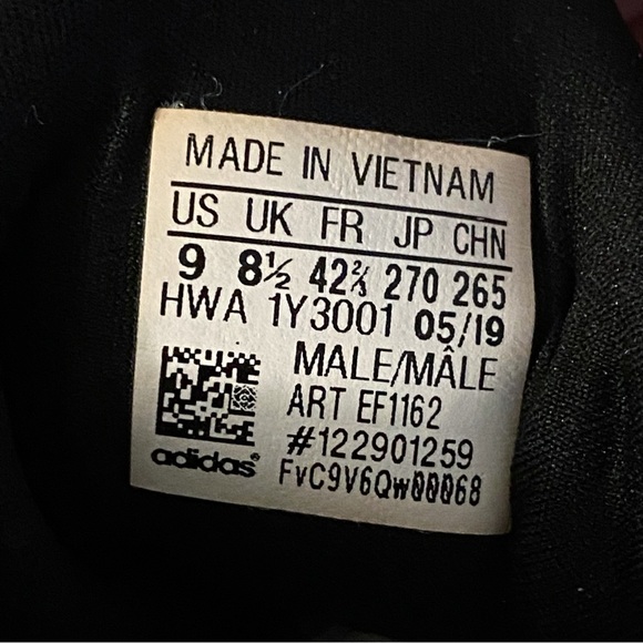 Adidas Parkey Alphaboost Alpha Boost black white mesh no tongue lace up sneakers - Picture 11 of 11